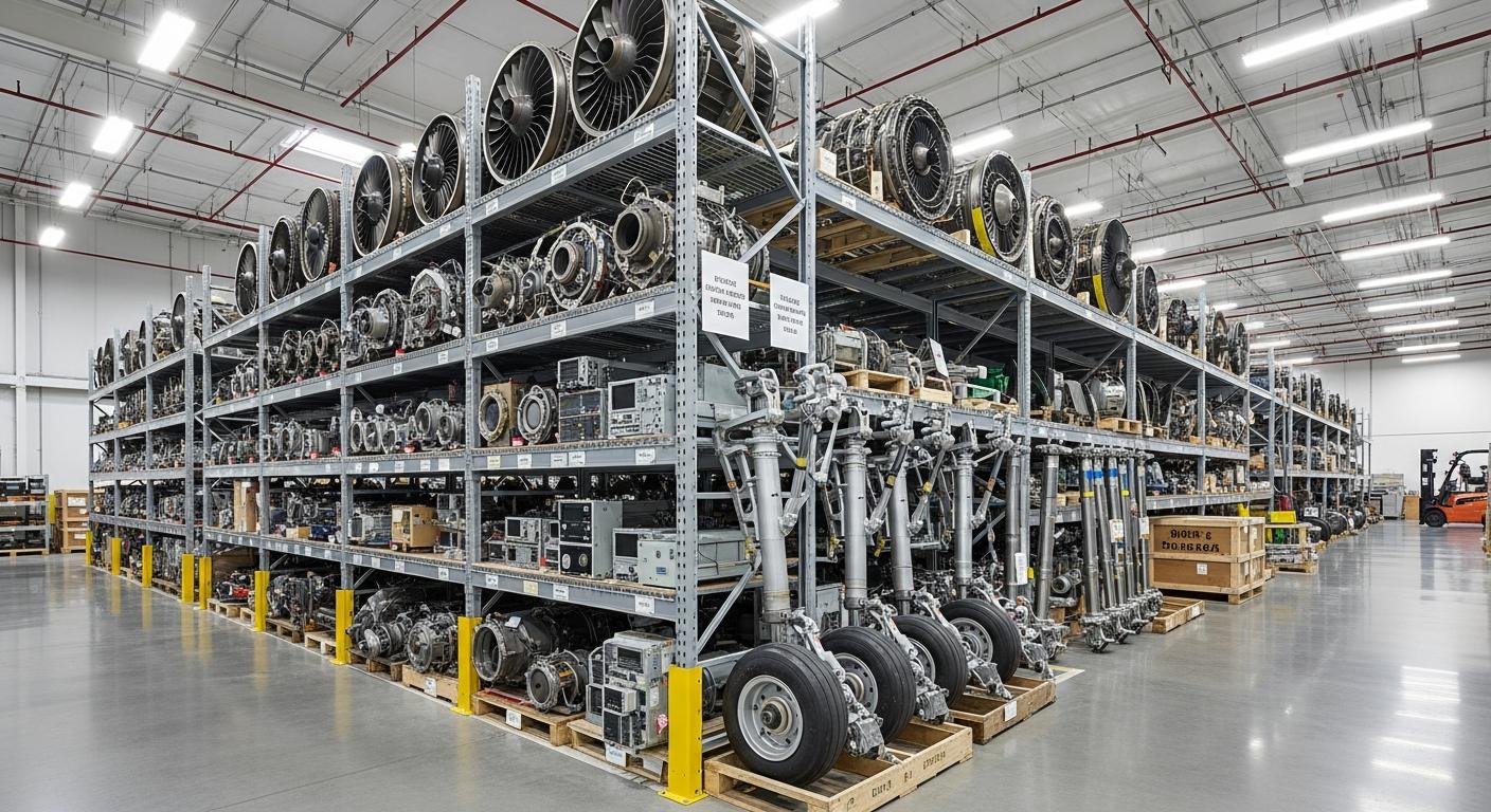 Aviation spare parts store and warehouse