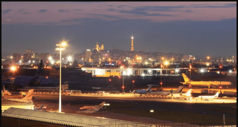 Paris Le Bourget Aiport view
